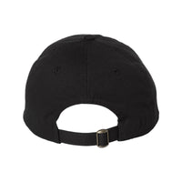 PUSH White Embroidered Logo Dad Cap Black