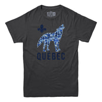 Quebec Patchwork Wolf T-Shirt