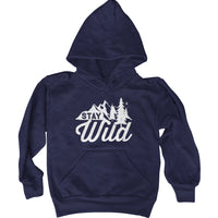 Stay Wild White Logo Kids Sweatshirt Hoodie