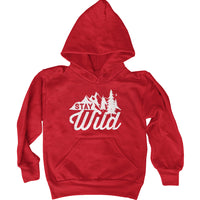 Stay Wild White Logo Kids Sweatshirt Hoodie