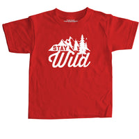 Stay Wild White Logo Kids T-shirt
