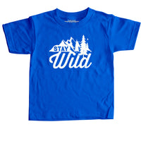Stay Wild White Logo Kids T-shirt