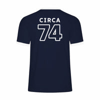 CBC 74 Retro Stripe Ringer Tee Navy with White