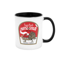 Sugar Shack Maple Syrup Label 11oz Mug White with Black