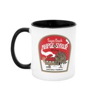 Sugar Shack Maple Syrup Label 11oz Mug White with Black