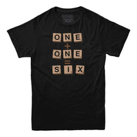 One Plus One Equals Six Scrabble T-shirt