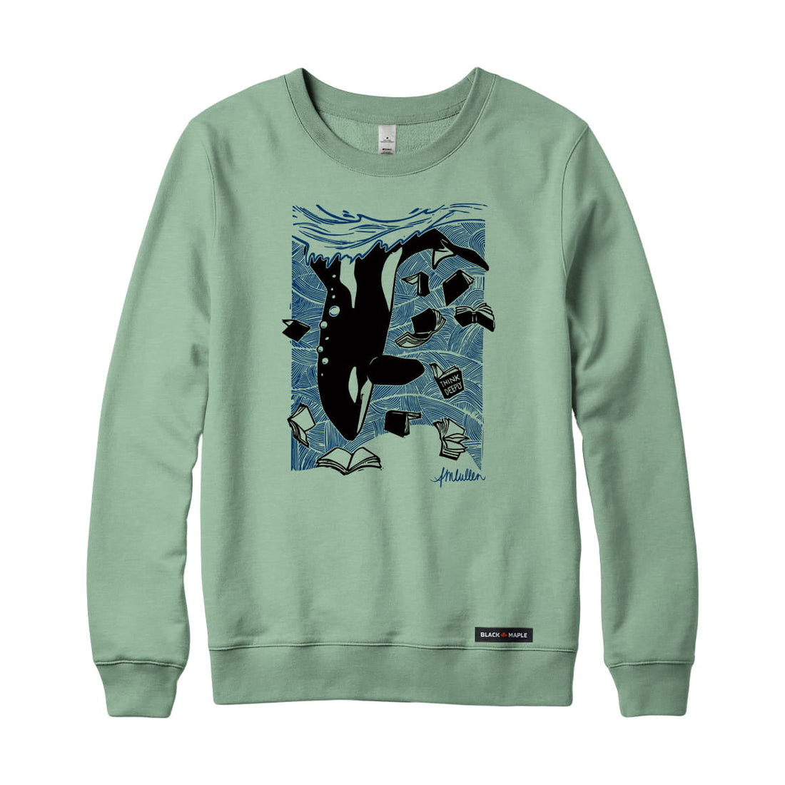Anna M. Cullen x Black Maple Trading - Artist Collab: Orca Whale Tales Sweatshirt or Hoodie