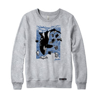 Anna M. Cullen x Black Maple Trading - Artist Collab: Orca Whale Tales Sweatshirt or Hoodie