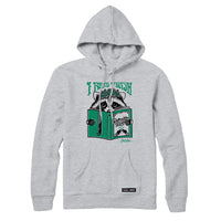 Anna M. Cullen x Black Maple Trading - Artist Collab: Raccoon Reading Trash Sweatshirt or Hoodie