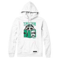 Anna M. Cullen x Black Maple Trading - Artist Collab: Raccoon Reading Trash Sweatshirt or Hoodie