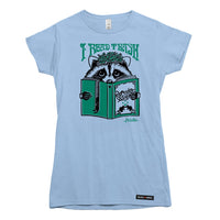 Anna M. Cullen x Black Maple Trading - Artist Collab: Raccoon Reading Trash T-shirt