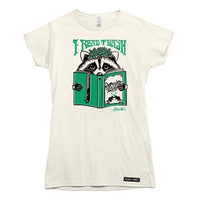 Anna M. Cullen x Black Maple Trading - Artist Collab: Raccoon Reading Trash T-shirt