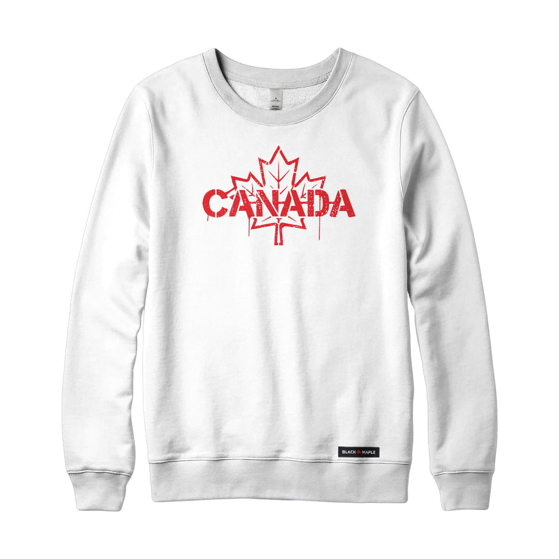 Canada Celebration Stencil Maple Leaf Sweatshirt or Hoodie
