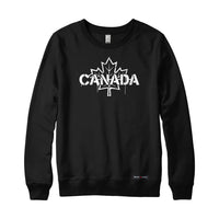 Canada Celebration Stencil Maple Leaf Sweatshirt or Hoodie