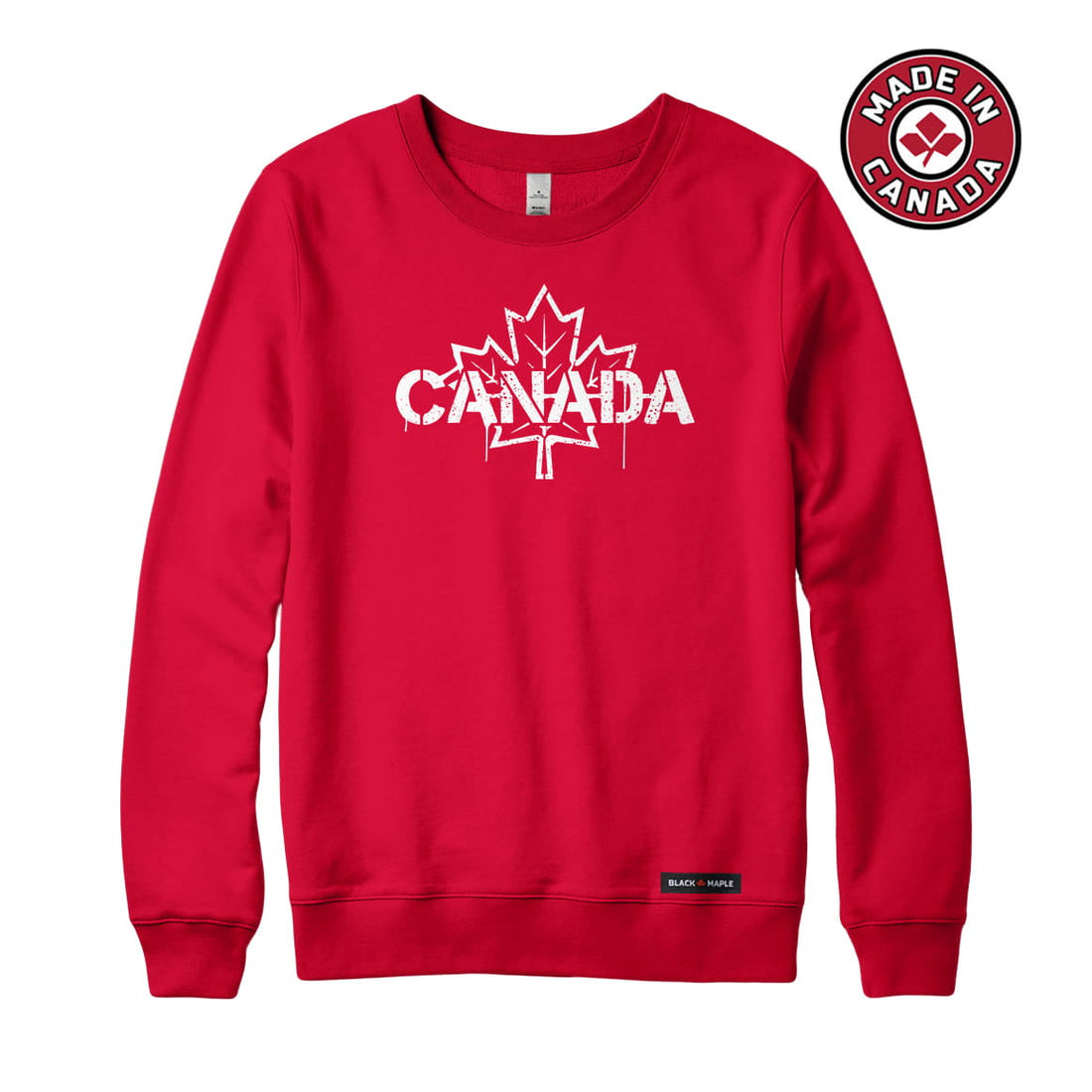 Canada Celebration Stencil Maple Leaf Sweatshirt or Hoodie