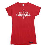 Canada Celebration Stencil Maple Leaf T-shirt