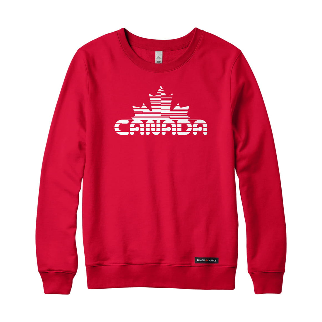 Canada Maple Leaf Retro Cyber-Glitch Sweatshirt or Hoodie