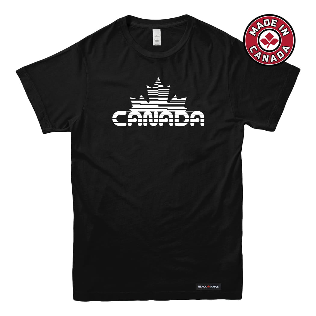 Canada Maple Leaf Retro Cyber-Glitch T-shirt