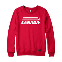 Canada Soccer Retro Stripe Sweatshirt or Hoodie