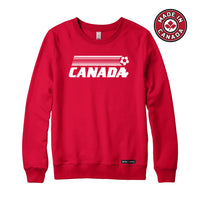 Canada Soccer Retro Stripe Sweatshirt or Hoodie