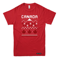 Ugly Christmas Sweater Faux-Knit Canada T-shirt
