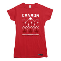 Ugly Christmas Sweater Faux-Knit Canada T-shirt