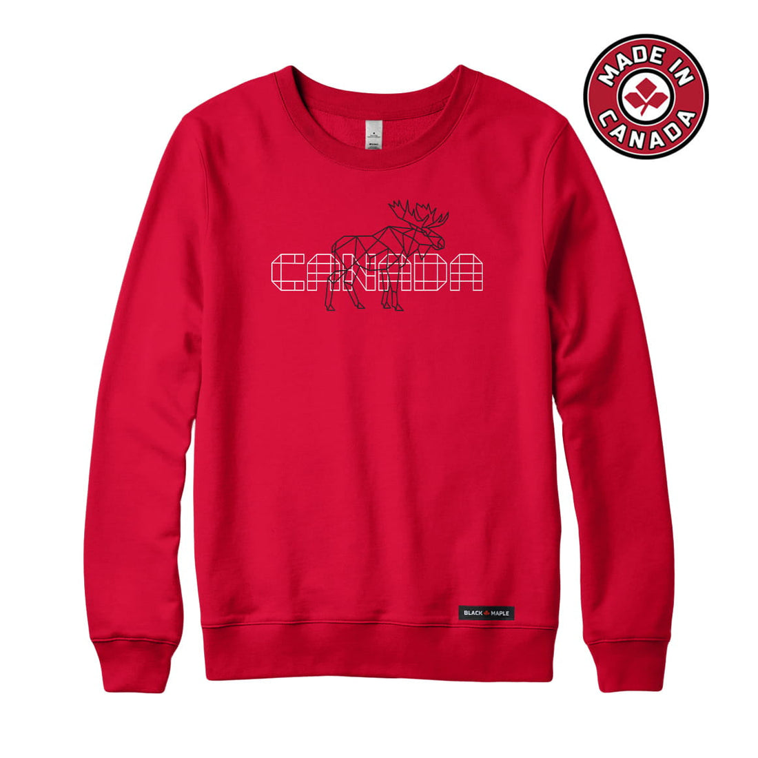 Canada Unity Wireframe Moose Sweatshirt or Hoodie