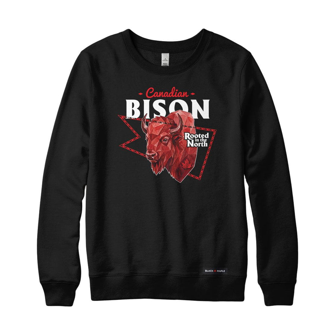 Canadian Bison Low Poly Bust Sweatshirt or Hoodie
