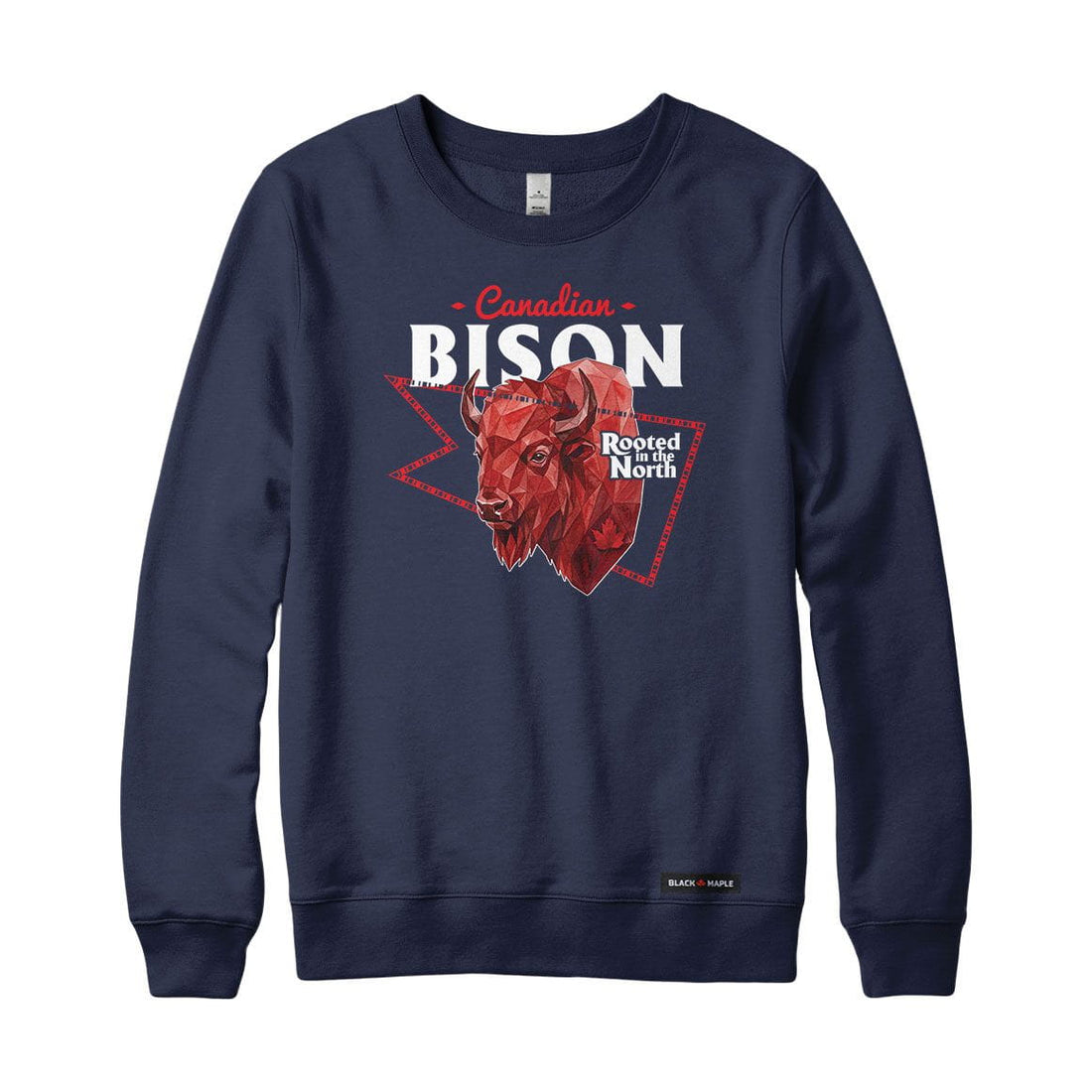 Canadian Bison Low Poly Bust Sweatshirt or Hoodie