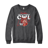 Canadian Great Horned Owl Low Poly Bust Sweatshirt or Hoodie