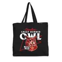 Canadian Great Horned Owl Low Poly Bust Tote Bag