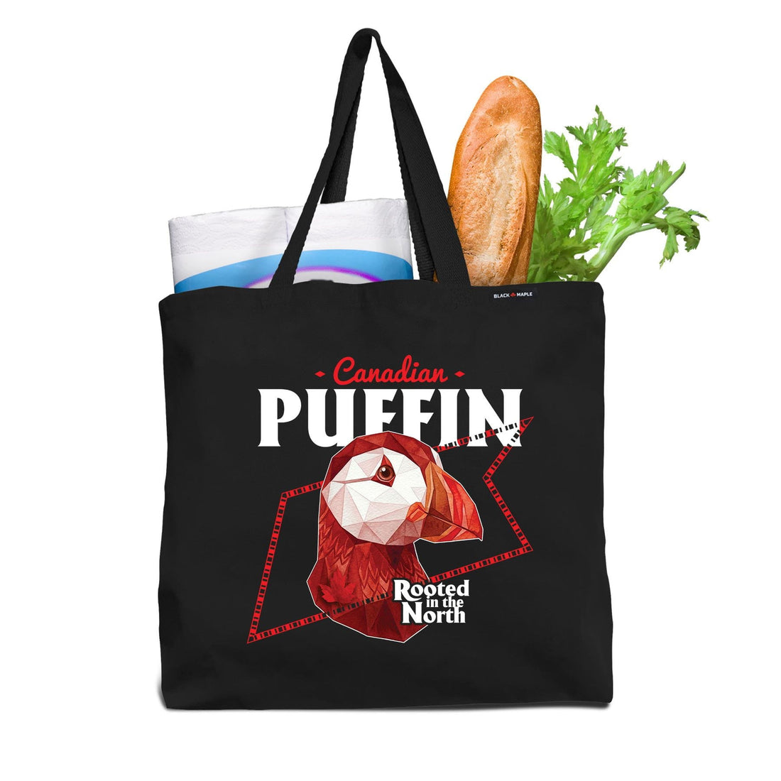Canadian Puffin Low Poly Bust Tote Bag