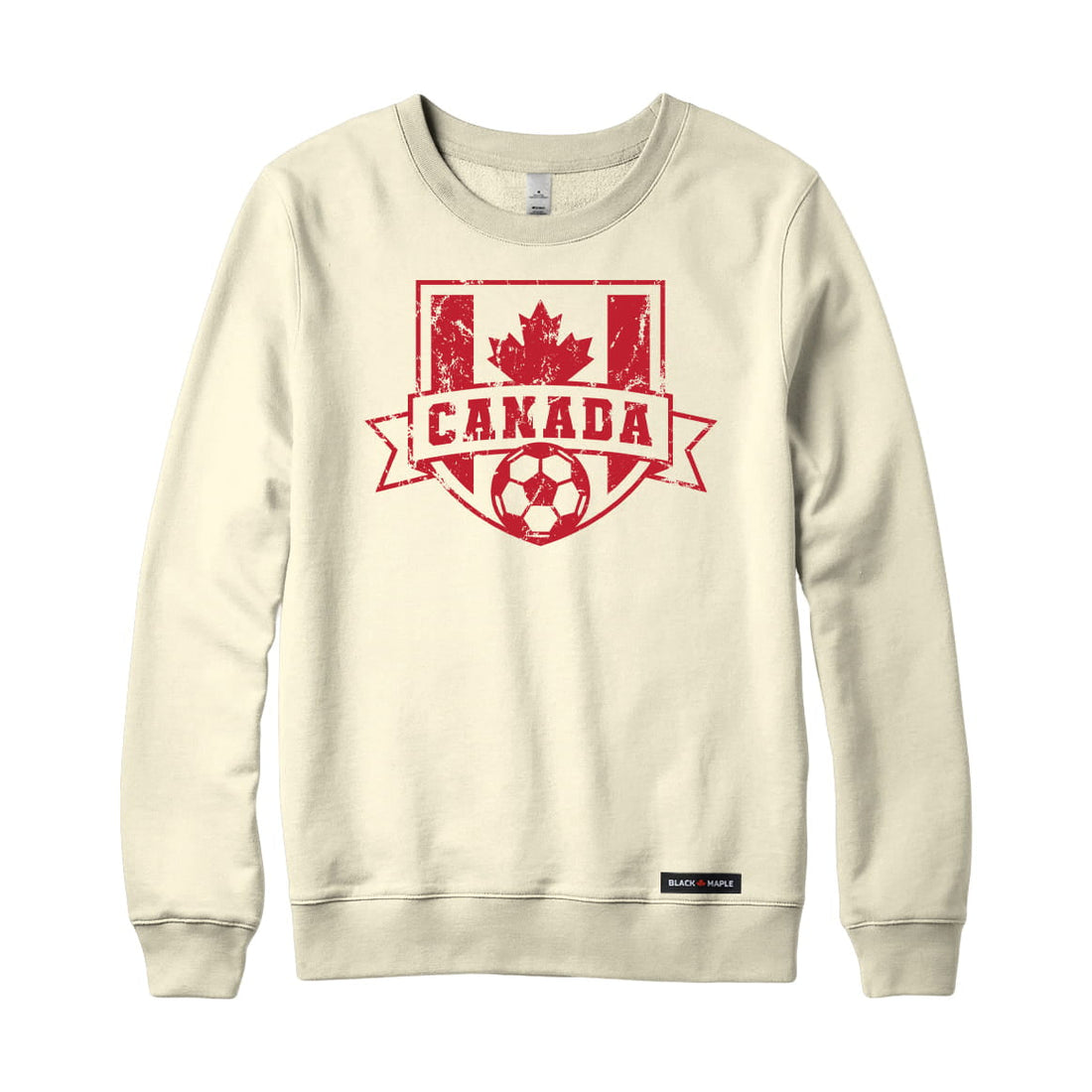 Canadian Soccer Crest Vintage Sweatshirt or Hoodie