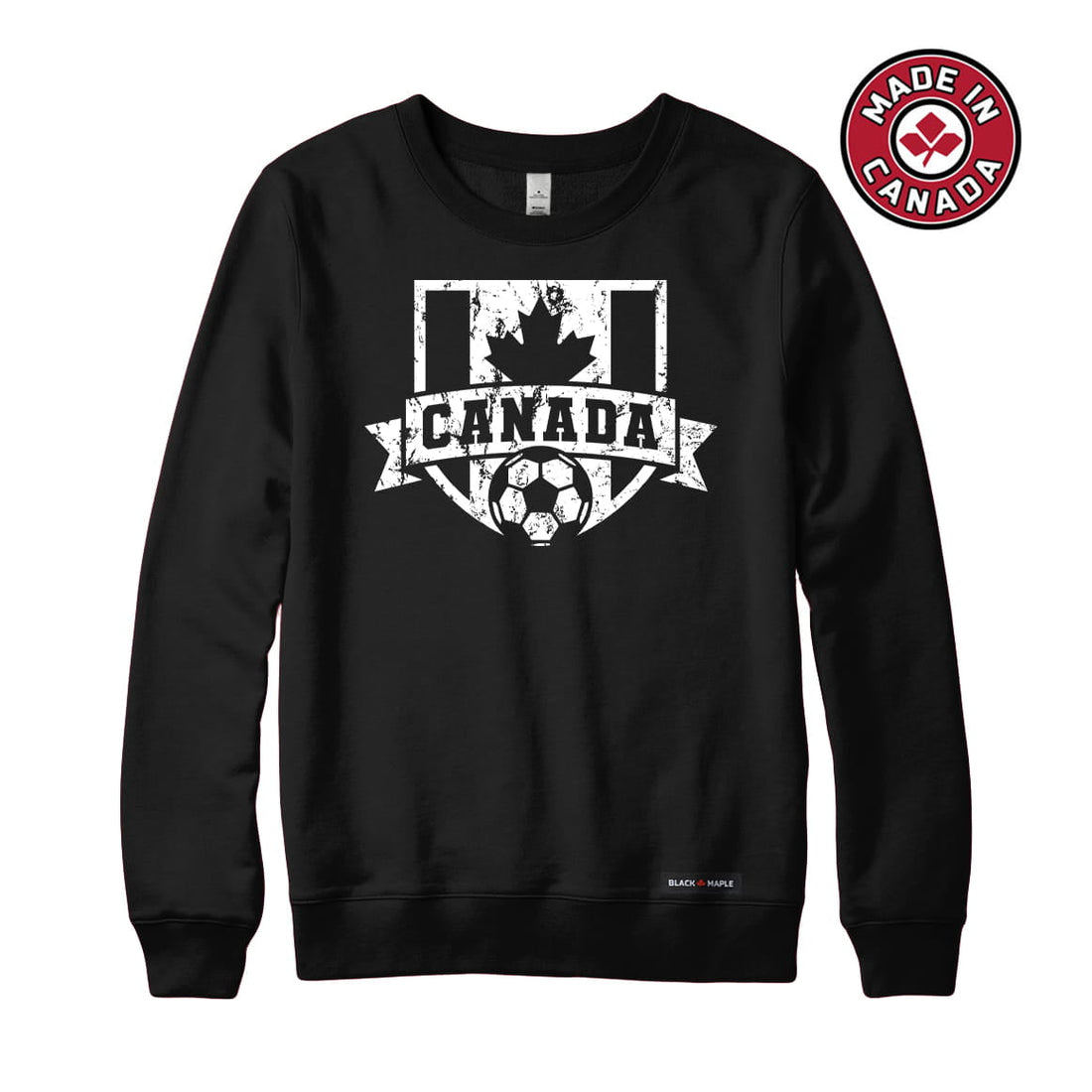 Canadian Soccer Crest Vintage Sweatshirt or Hoodie