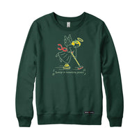 Christmas Curling Angel Crewneck Sweatshirt