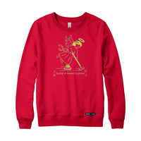 Christmas Curling Angel Crewneck Sweatshirt