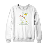 Christmas Curling Angel Crewneck Sweatshirt