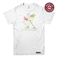 Christmas Curling Angel Mens T-shirt
