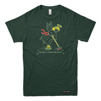Christmas Curling Angel Mens T-shirt