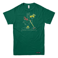 Christmas Curling Angel Mens T-shirt