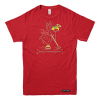 Christmas Curling Angel Mens T-shirt