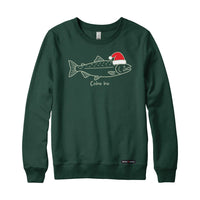 Coho Ho Christmas Salmon Crewneck Sweatshirt