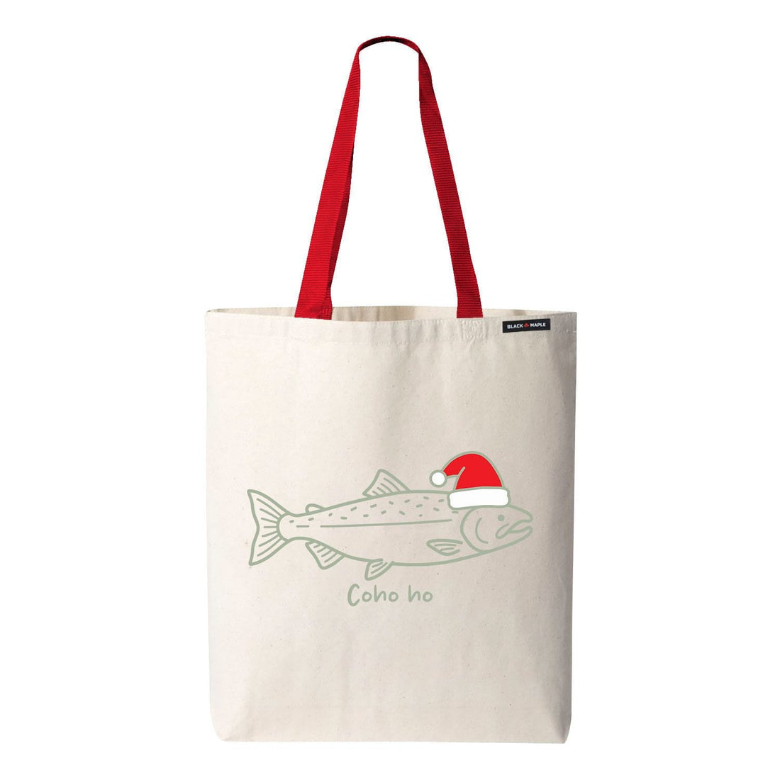 Coho Ho Christmas Salmon Tote Bag