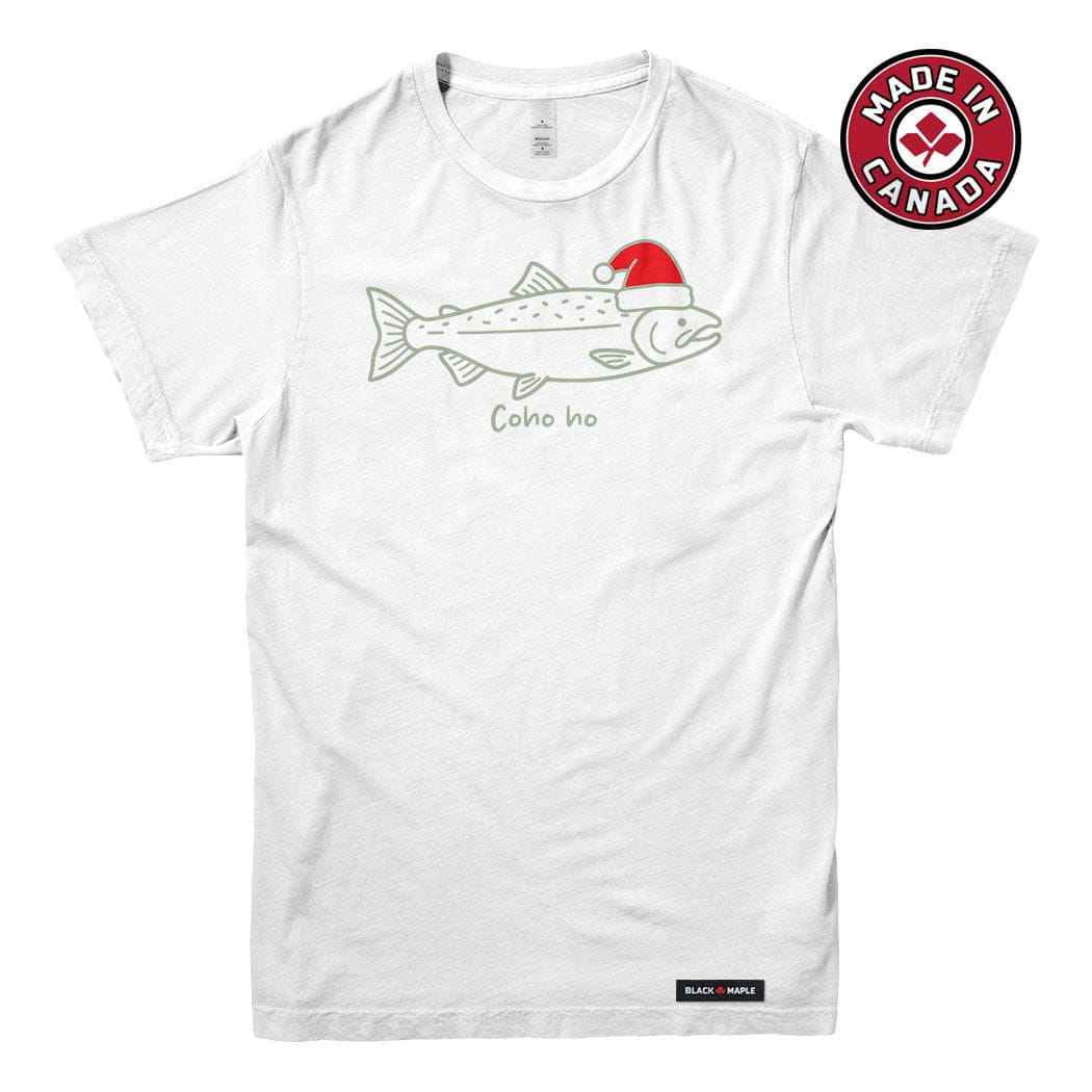 Coho Ho Christmas Salmon Mens T-shirt