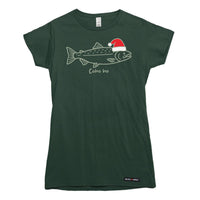 Coho Ho Christmas Salmon Womens T-shirt