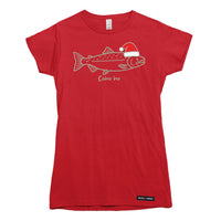 Coho Ho Christmas Salmon Womens T-shirt