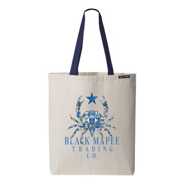 Crab Patchwork Tote Bag