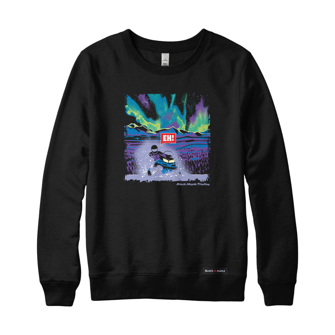 Eh! Snowmobile Northern Lights Sweatshirt or Hoodie