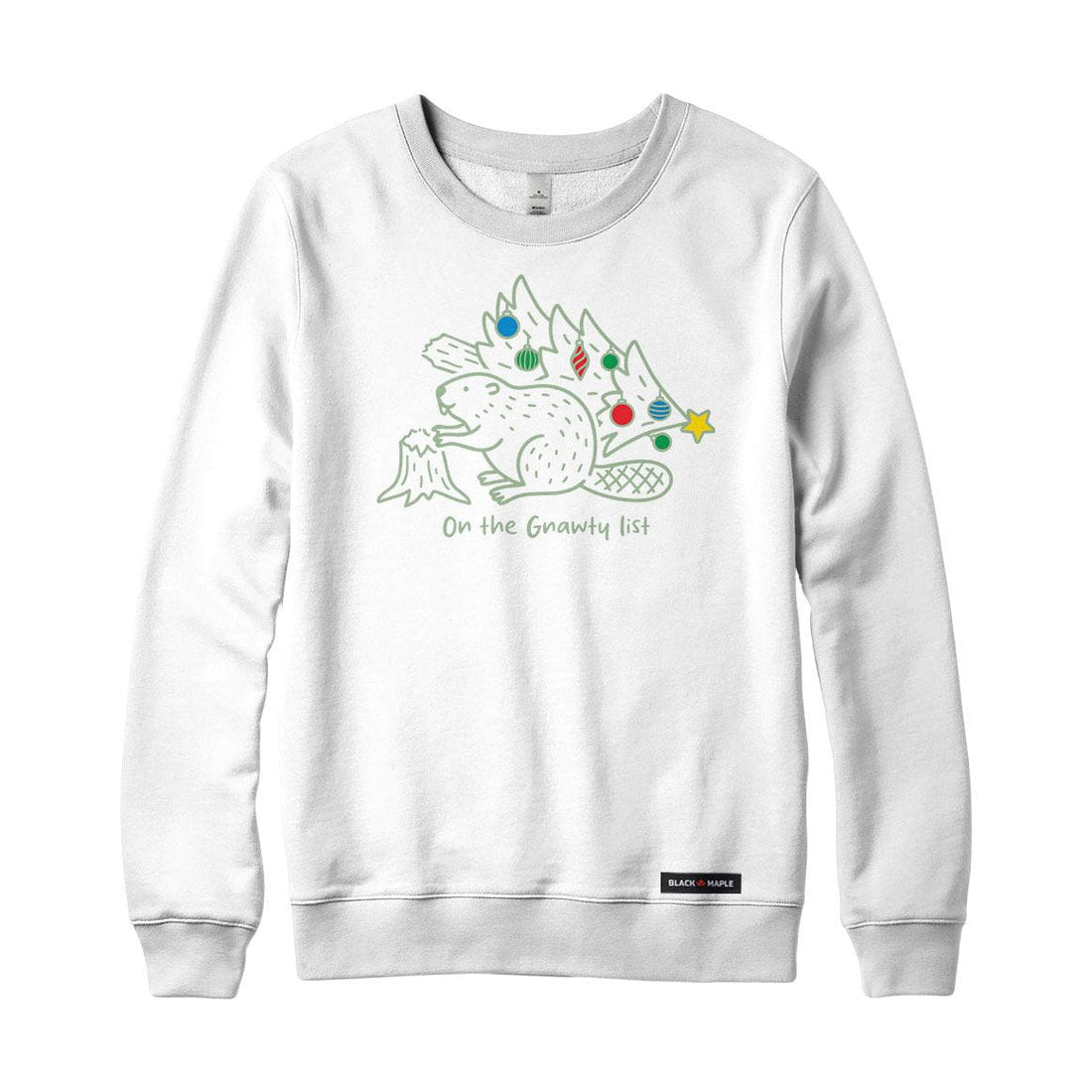 Gnawty List Christmas Beaver Crewneck Sweatshirt