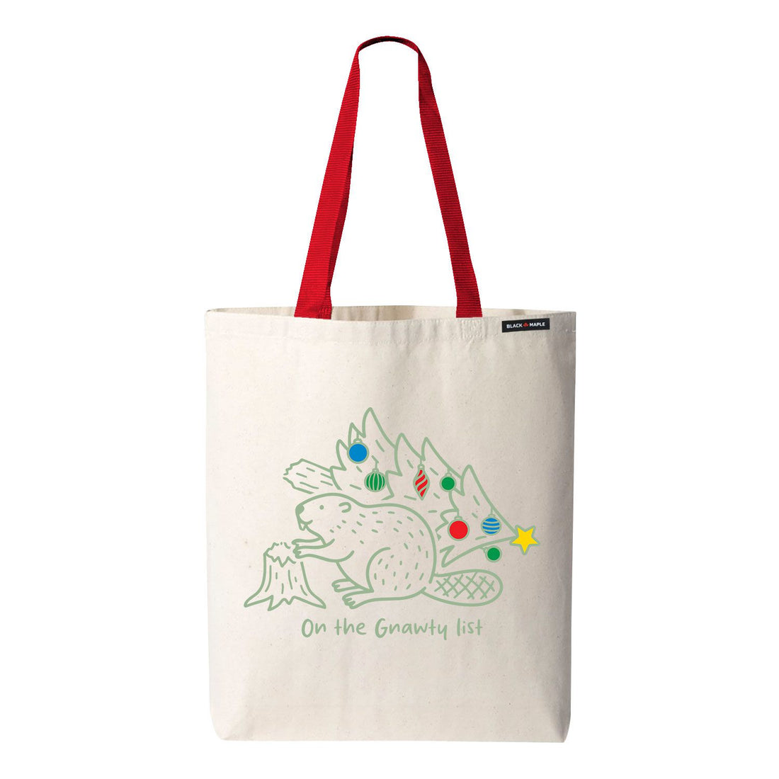 Gnawty List Christmas Beaver Tote Bag